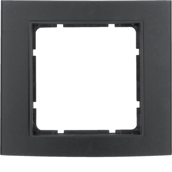 Berker 10113005 Rahmen 1fach B.3 Alu. schwarz/anthrazit