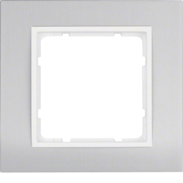 Berker 10113904 Rahmen 1fach. B.3. Alu/polarweiß matt. Aluminium eloxiert