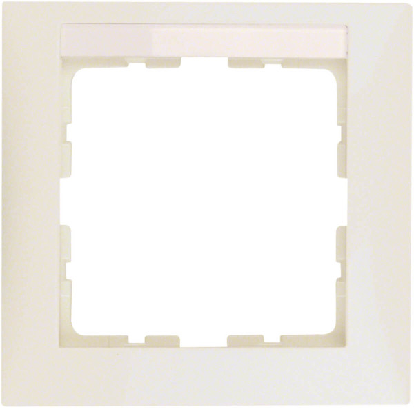 Berker 10118912 Rahmen mit Beschriftungsfeld 1fach S.1 weiß. glänzend