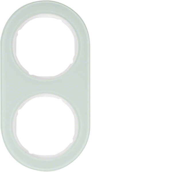 Berker 10122009 Rahmen 2fach Serie R.Classic Glas. polarweiß