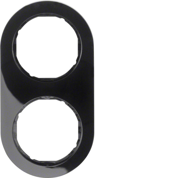 Berker 10122045 Rahmen 2fach Serie R.Classic schwarz. glänzend