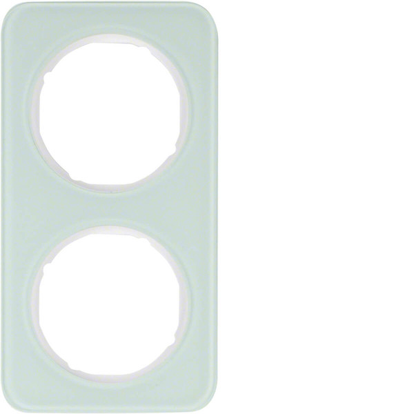Berker 10122109 Rahmen 2fach R.1 Glas. polarweiß
