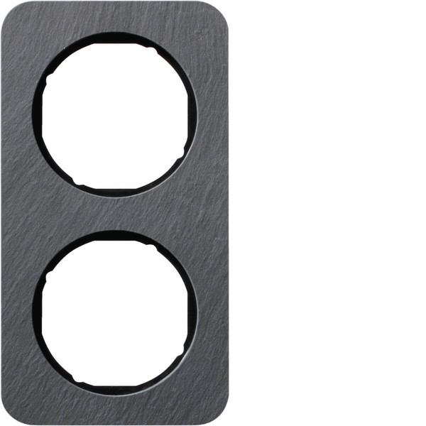 Berker 10122384 Rahmen 2fach R.1 Schiefer anthrazit/schwarz glänzend