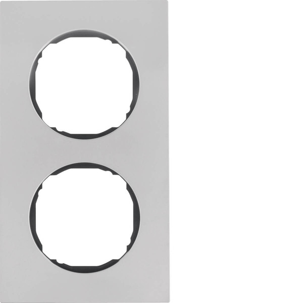 Berker 10122614 Rahmen 2fach. flach. R.8. Edelstahl