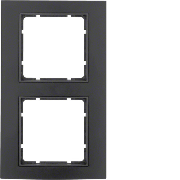 Berker 10123005 Rahmen 2fach B.3 Alu. schwarz/anthrazit