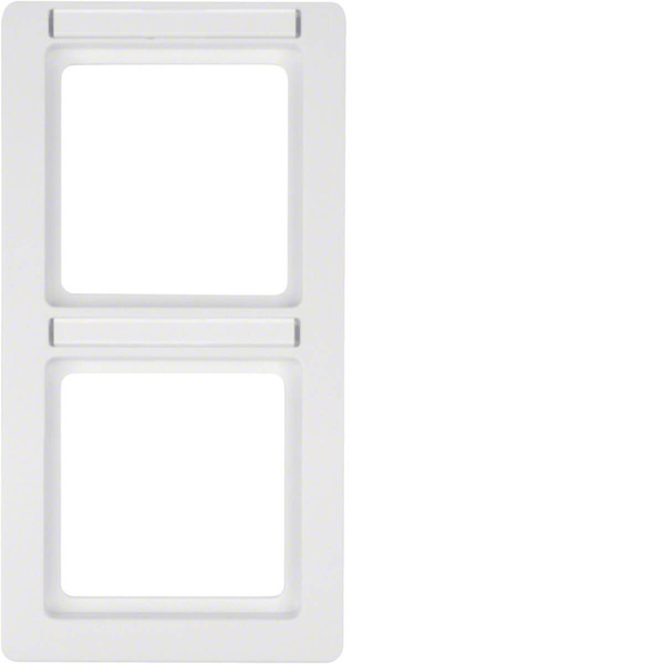 Berker 10126019 Rahmen 2fach mit Beschriftungsfeld Q.1 polarweiß. samt