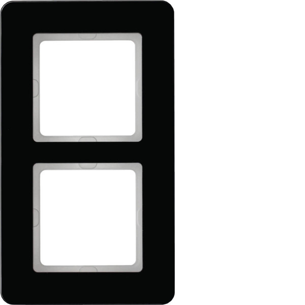 Berker 10126076 Rahmen 2fach. Q.7. Glas schwarz