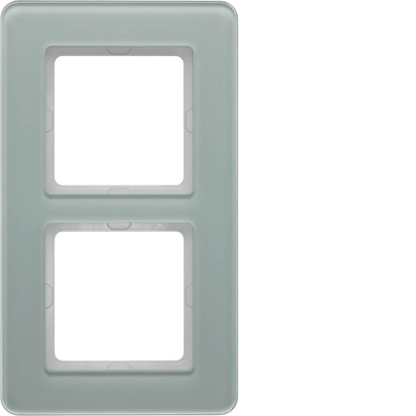 Berker 10126079 Rahmen 2fach. Q.7. Glas polarweiß