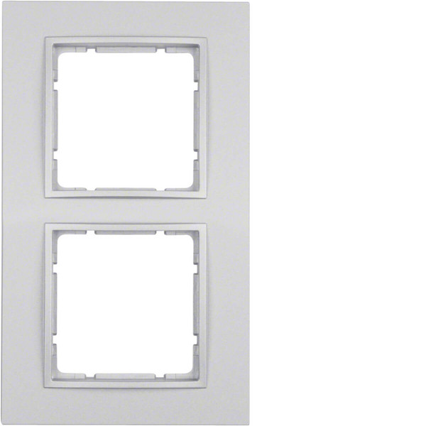 Berker 10126424 Rahmen 2fach B.7 alu. matt