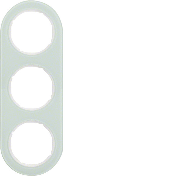 Berker 10132009 Rahmen 3fach Serie R.Classic Glas. polarweiß