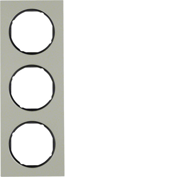 Berker 10132204 Rahmen 3fach R.3 Edelstahl/schwarz