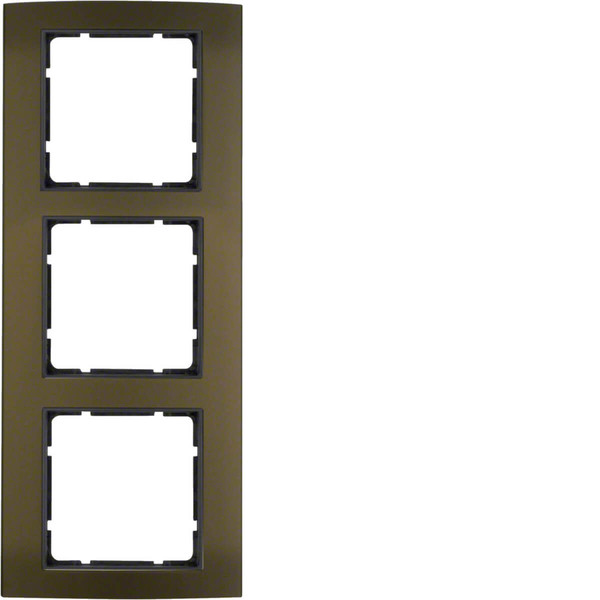 Berker 10133001 Rahmen 3fach B.3 Alu. braun/anthrazit