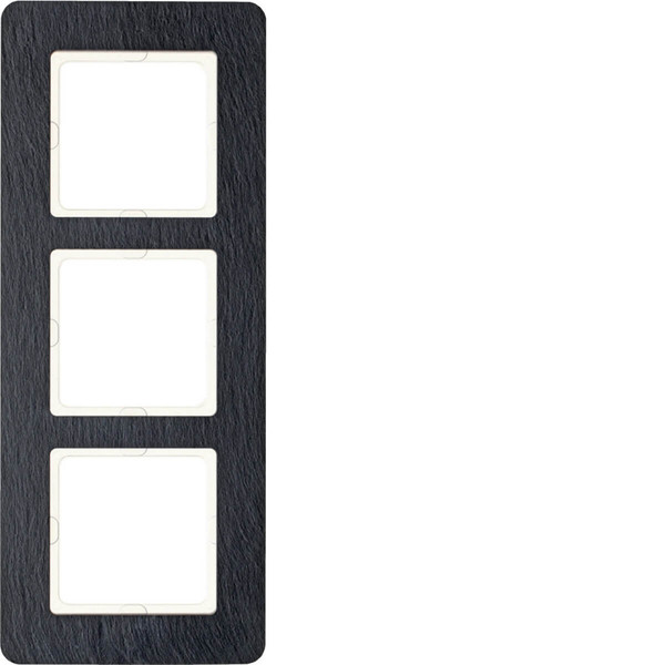 Berker 10136030 Rahmen 3fach. Q.7. anthrazit. Schiefer natur