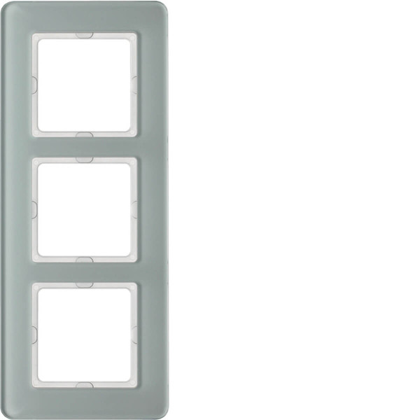 Berker 10136079 Rahmen 3fach. Q.7. Glas polarweiß