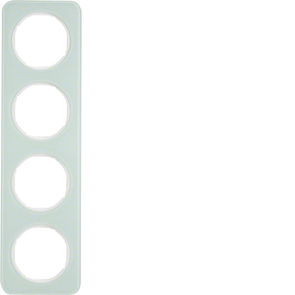 Berker 10142109 Rahmen 4fach R.1 Glas. polarweiß