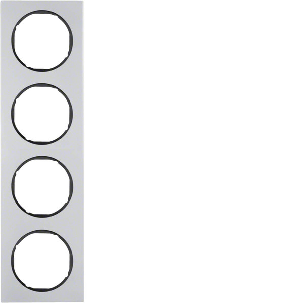 Berker 10142284 Rahmen 4fach R.3 Alu/schwarz