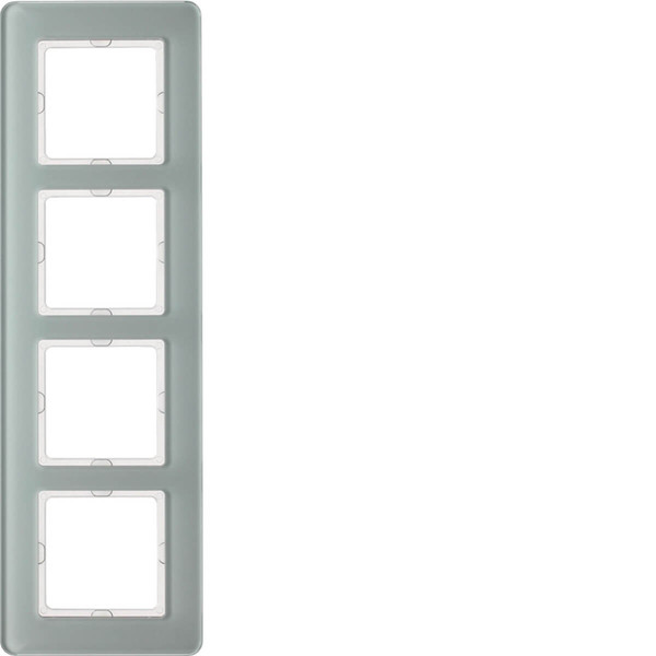 Berker 10146079 Rahmen 4fach. Q.7. Glas polarweiß