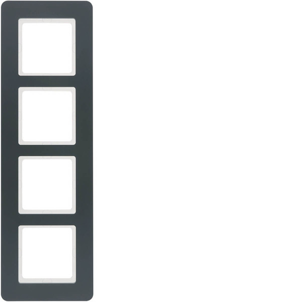 Berker 10146186 Rahmen 4fach. Q.7. anthrazit samt