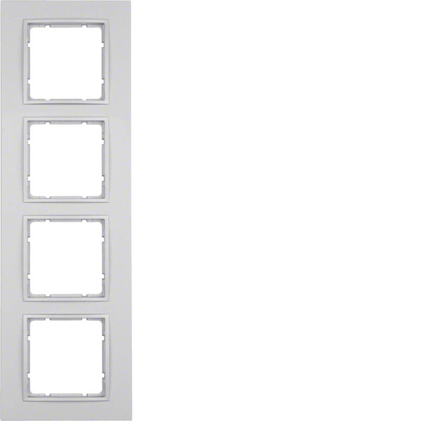 Berker 10146424 Rahmen 4fach B.7 alu. matt