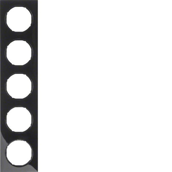 Berker 10152245 Rahmen 5fach R.3 schwarz. glänzend