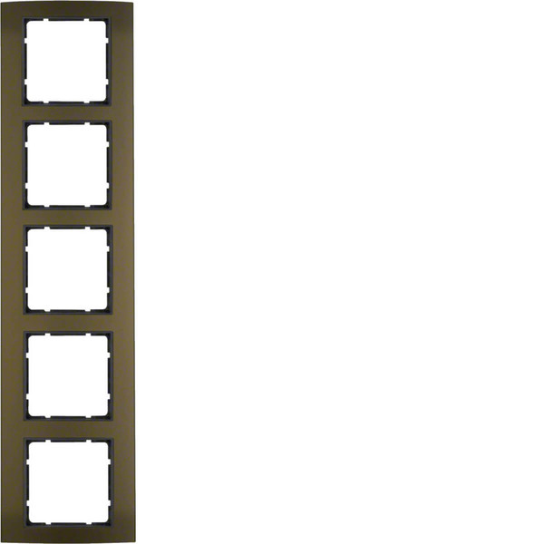 Berker 10153001 Rahmen 5fach B.3 Alu. braun/anthrazit