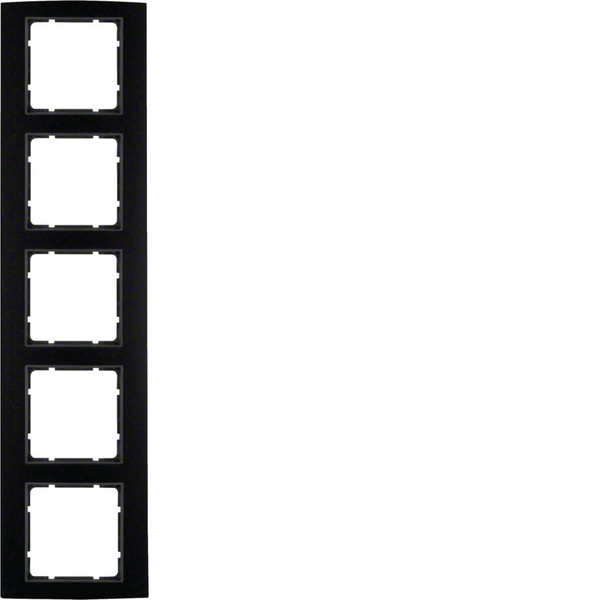 Berker 10153005 Rahmen 5fach B.3 Alu. schwarz/anthrazit