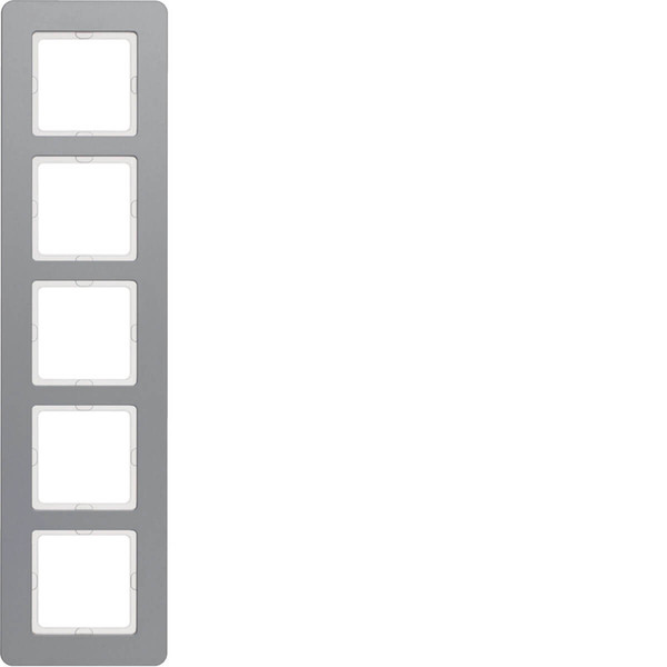 Berker 10156074 Rahmen 5fach. Q.7. Alu gestrahlt