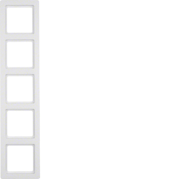 Berker 10156089 Rahmen 5fach Q.1 polarweiß. samt