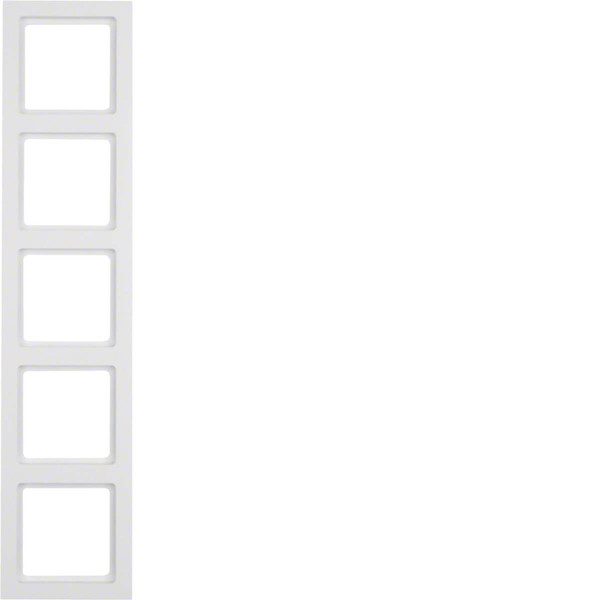 Berker 10156099 Rahmen 5fach Q.3 polarweiß. samt