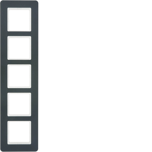 Berker 10156186 Rahmen 5fach. Q.7. anthrazit samt