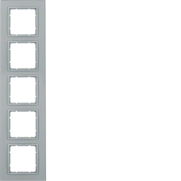 Berker 10156414 Glasrahmen 5fach B.7 alu