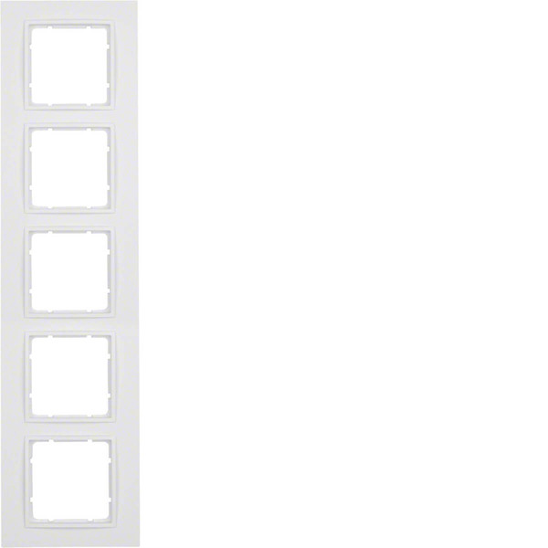 Berker 10156919 Rahmen 5fach B.7 polarweiß. matt