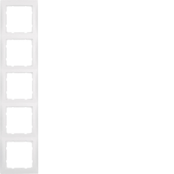 Berker 10159909 Rahmen 5fach S.1 polarweiß. matt