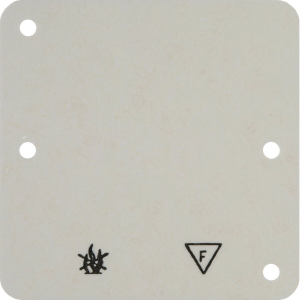 Berker 102112 Selbstverlöschende Bodenplatte 1fach Aufputz. Zubehör weiß