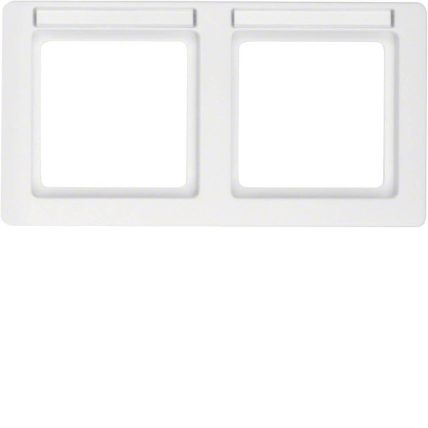 Berker 10226019 Rahmen 2fach mit Beschriftungsfeld waagerecht Q.1 polarweiß. samt