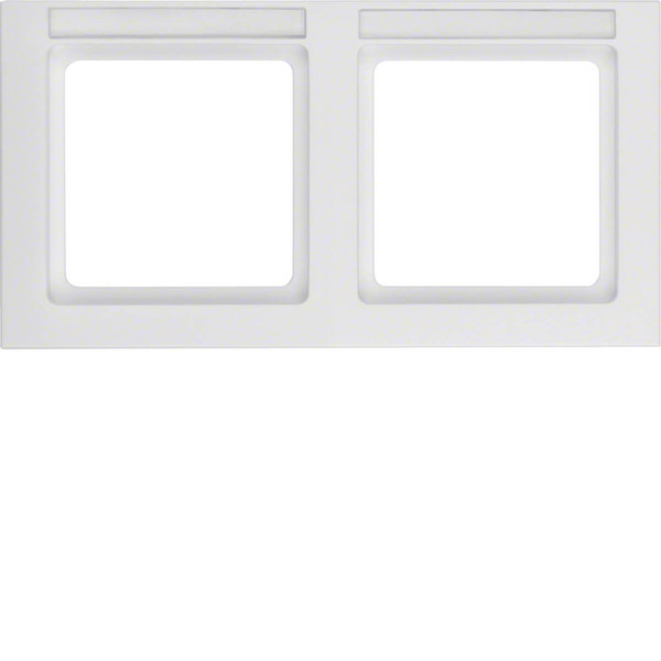 Berker 10226099 Rahmen 2fach mit Beschriftungsfeld waagerecht Q.3 polarweiß. samt