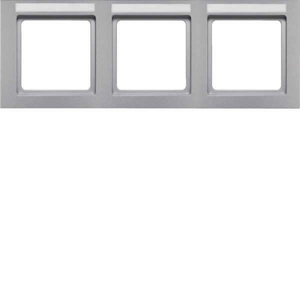 Berker 10236094 Rahmen 3fach mit Beschriftungsfeld waagerecht Q.3 alu samt. lackiert