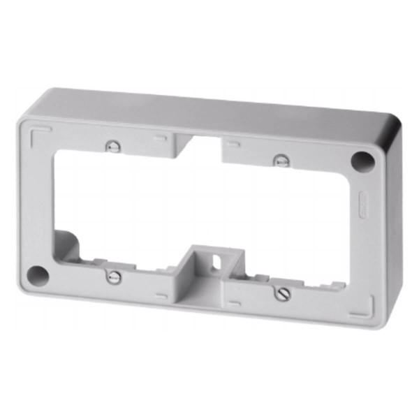 Berker 10300069 Aufputz-Rahmen 2fach Aufputz. Zubehör polarweiß. glänzend