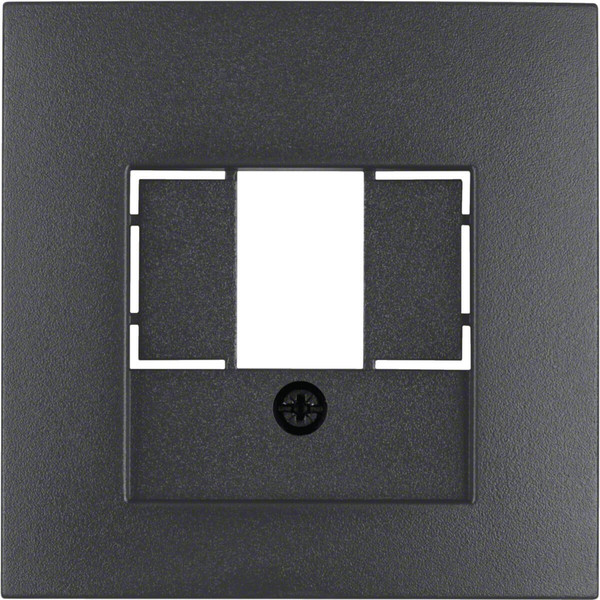 Berker 10331606 Zentralstück mit TAE-Ausschnitt S.1/B.3/B.7 anthrazit. matt