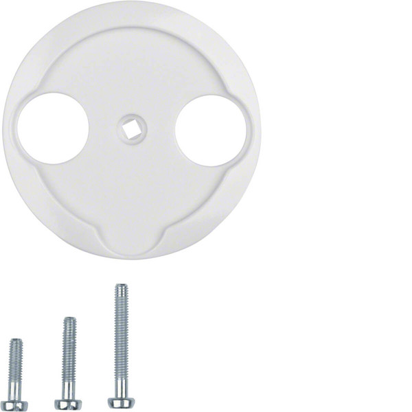 Berker 103920 Zentralstück für Antennen-Steckdose 2Loch 1930/Glas/Palazzo polarweiß. glänzend