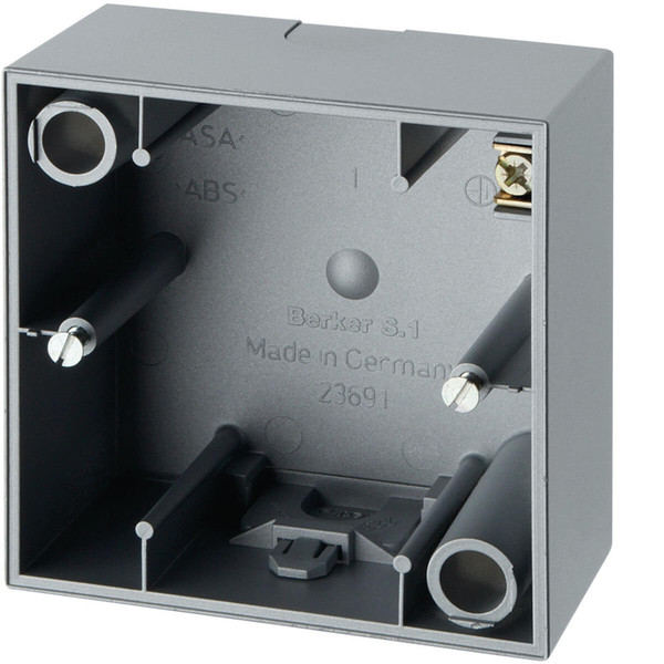 Berker 10419939 Aufputz-Gehäuse 1fach Q.3 alu samt lackiert