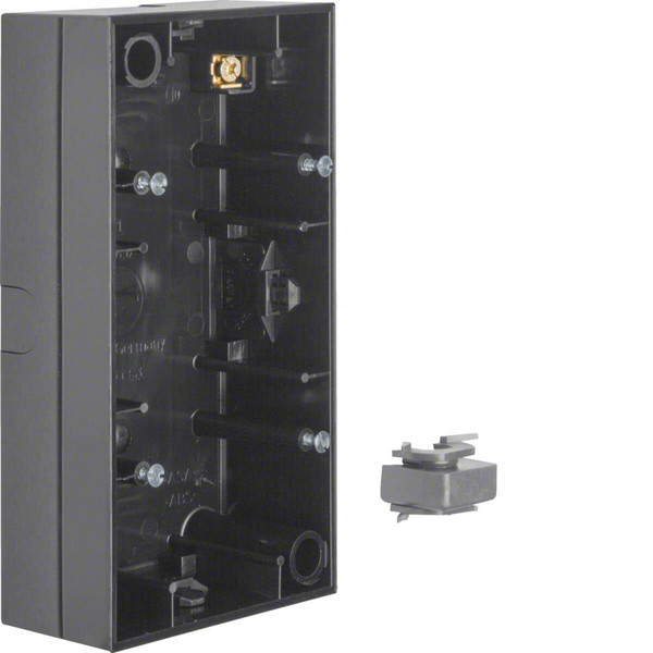 Berker 10428935 Aufputz-Gehäuse 2fach R.3 schwarz. glänzend