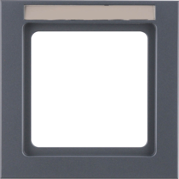 Berker 10516086 Rahmen mit Einsatz-Beschriftungsfeld 1fach Q.3 anthrazit. samt