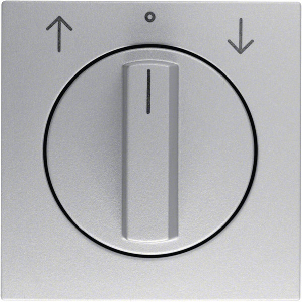 Berker 1080140400 Zentralstück mit Drehknopf für Jalousie-Drehschalter S.1/B.3/B.7 alu. matt