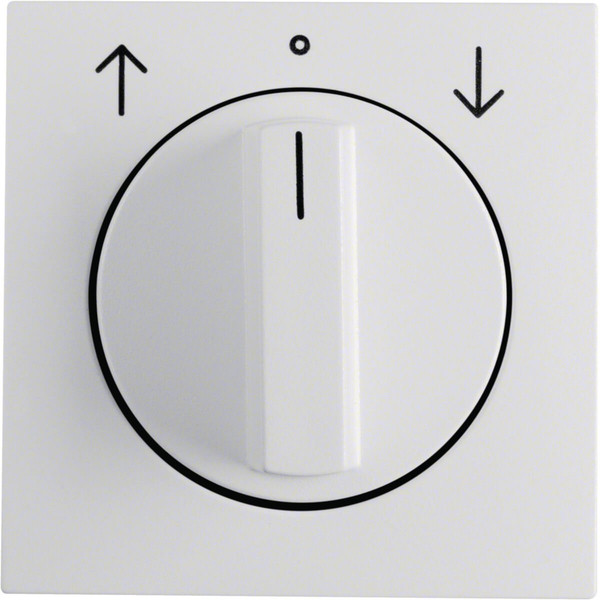 Berker 1080190900 Zentralstück mit Drehknopf für Jalousie-Drehschalter S.1/B.3/B.7 polarweiß. matt