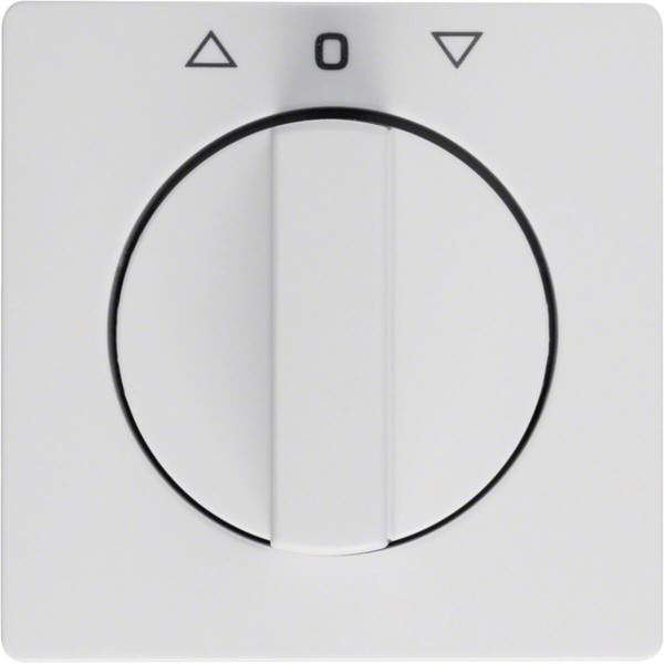 Berker 1080608900 Zentralstück mit Drehknopf für Jalousie-Drehschalter Q.x polarweiß. samt