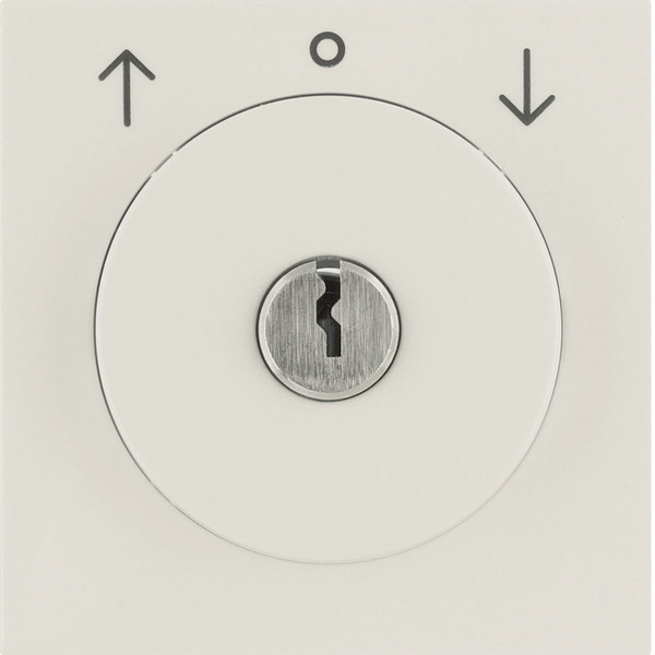 Berker 1081898200 Zentralstück m. Schloss f. Jalousie-Schlüsselschalter S.1/B.3/B.7 weiß. glänzend