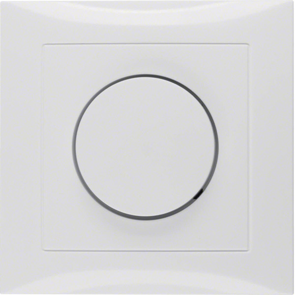 Berker 11308989 Abdeckplatte mit Regulierknopf für Drehdimmer S.1 polarweiß. glänzend