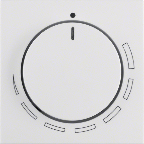 Berker 11378929 Zentralstück m. Regulierknopf f. Drehzahlsteller S.1/B.3/B.7 polarweiß. glänzend