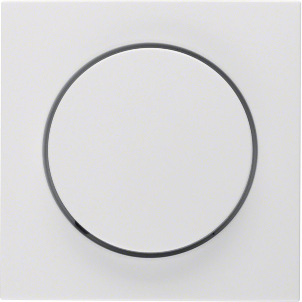 Berker 11378989 Zentralstück mit Regulierknopf für Drehdimmer S.1/B.3/B.7 polarweiß. glänzend